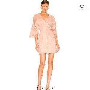 (Flawed) NWT Joslin Studio Taylor Linen Ramie Mini Dress in Rose US Size 4